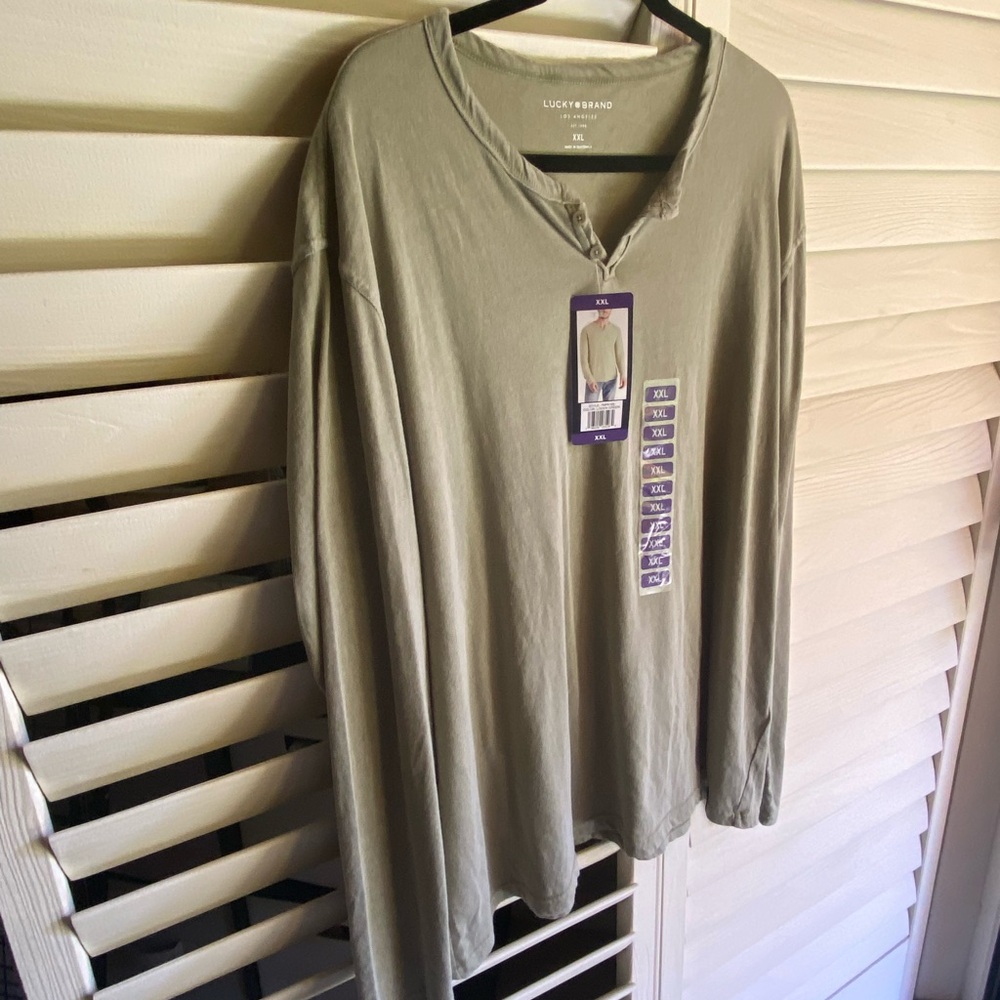 Lucky Brand (L or XXL)  Loden Green Long Sleeve Shirt